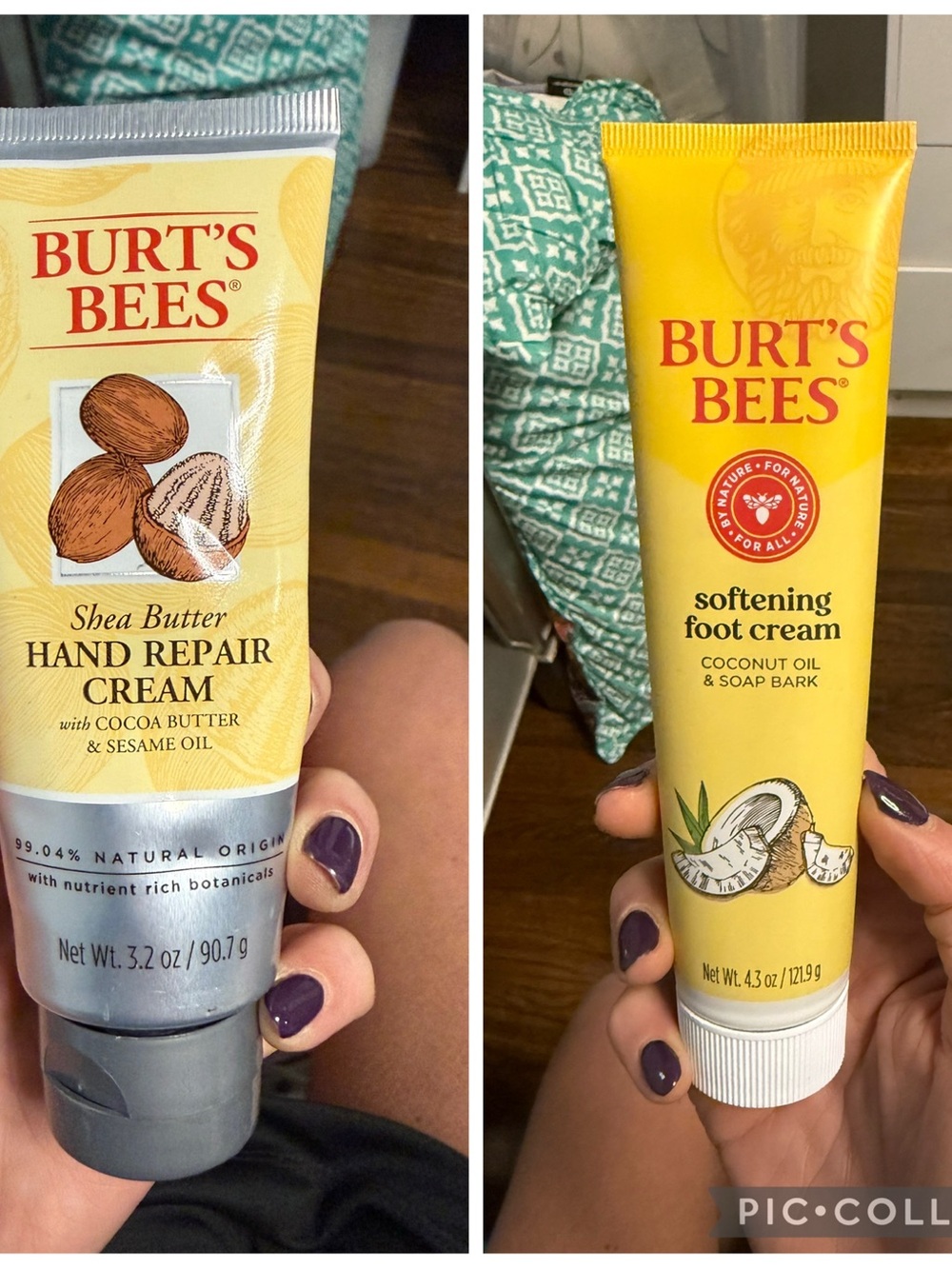 Burt's Bees Yellow Shea Butter Hand Repair & Softening Foot Cream Duo with 2 fre